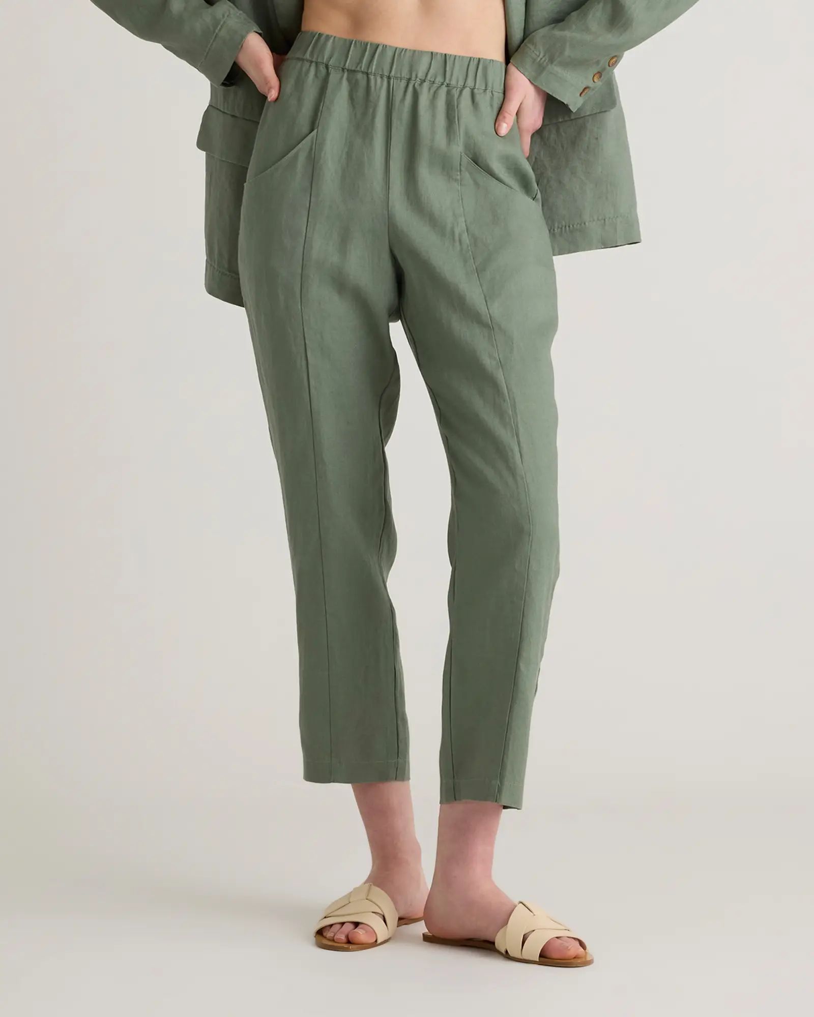 100% European Linen Tapered Ankle Pants | Quince