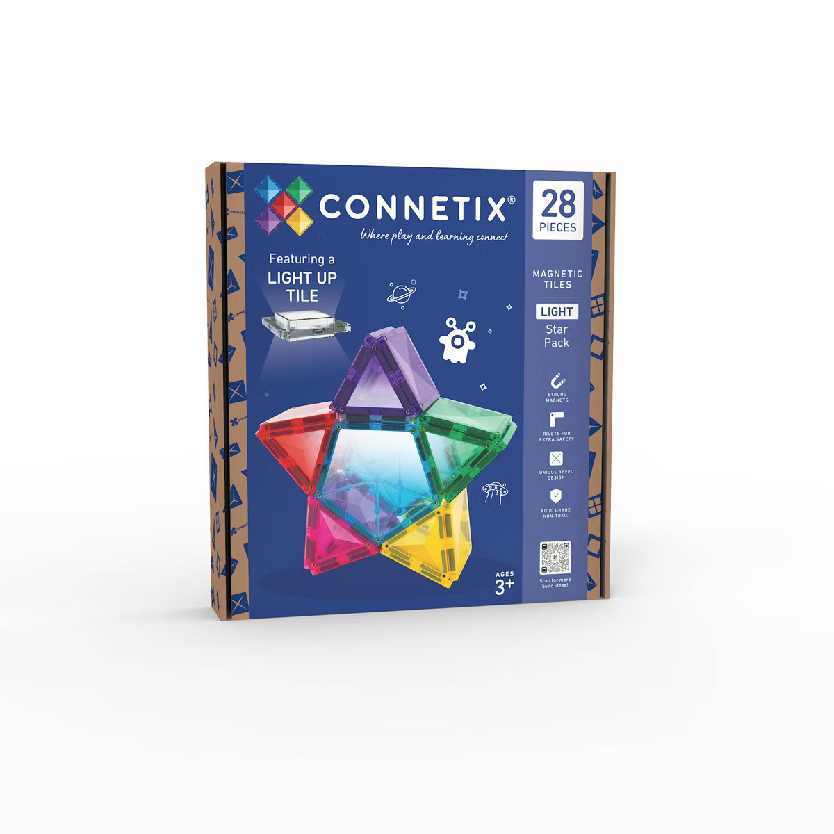 CONNETIX Magnetic Tiles Light Star Pack 28pc | Target