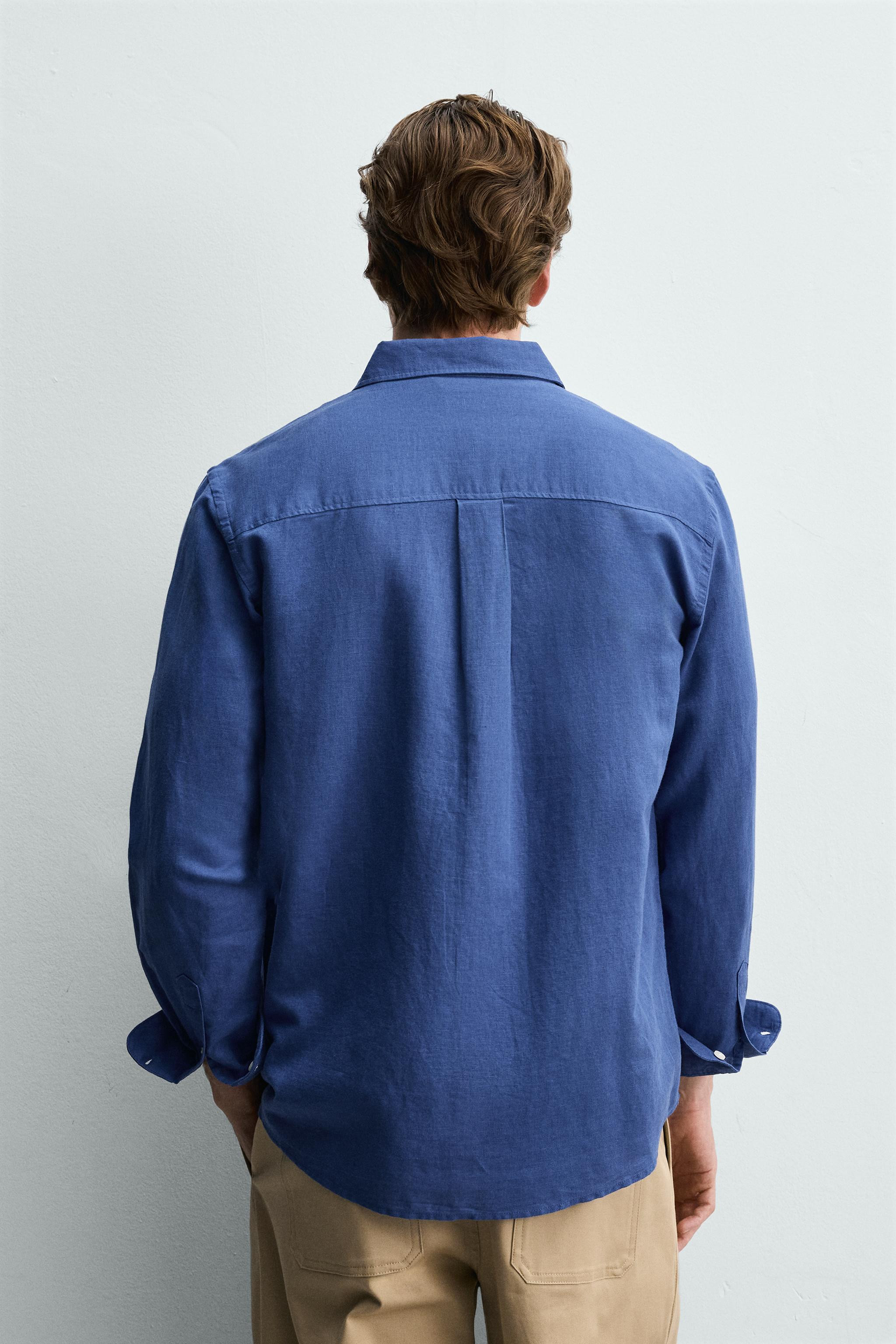REGULAR FIT LINEN COTTON BLEND SHIRT | Zara US