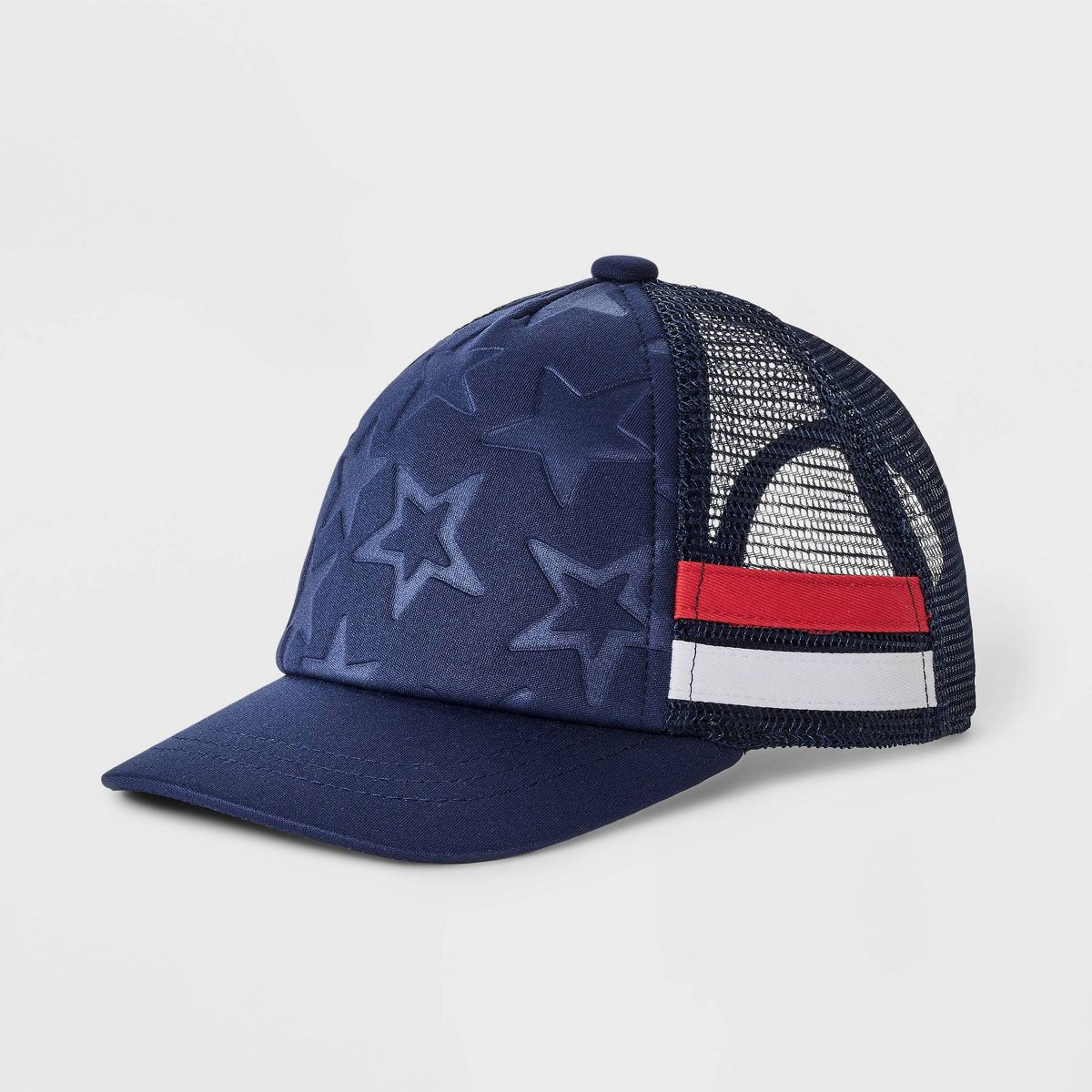 Baby Boys' Stars Trucker Hat - Cat & Jack™ Navy Blue 12-24M | Target