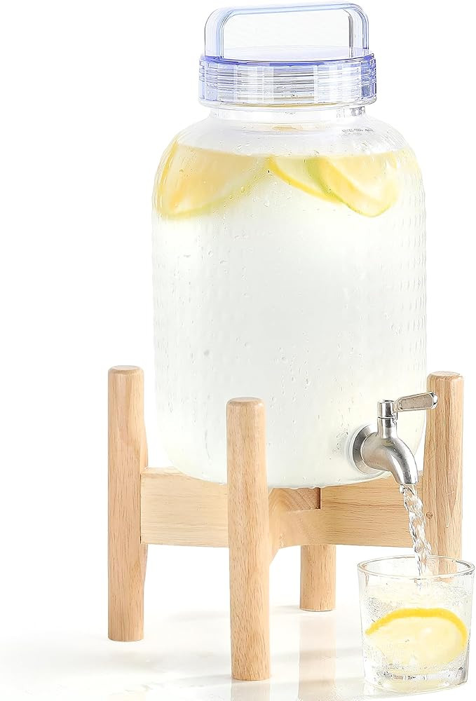 EGGKITPO 1.5 Gallon Drink Dispensers with Spigot and Elegant Stand for Parties Polycarbonate Lemo... | Amazon (US)