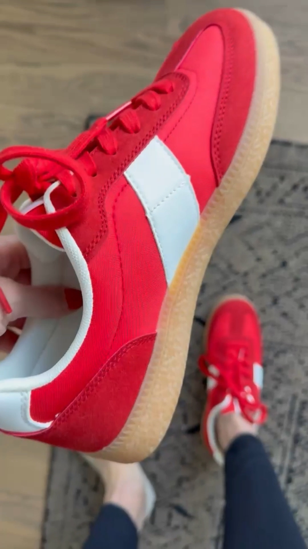 Cutest red sneakers! Affordable and comfortable! 

#LTKootd #LTKActive #LTKFindsUnder50