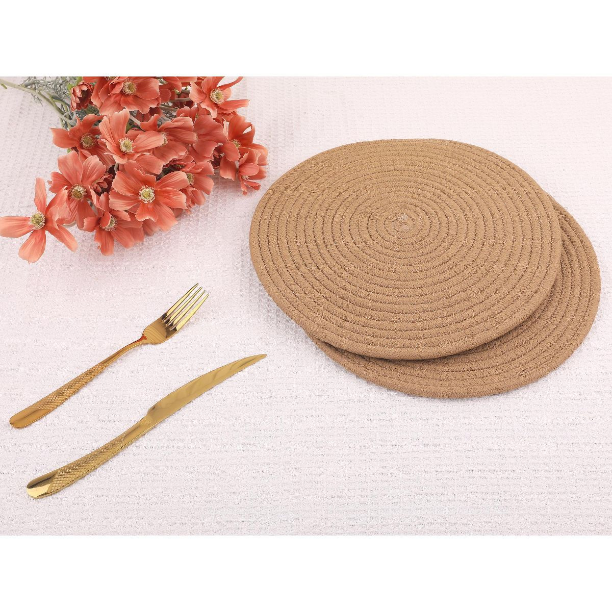 REGALWOVEN Farmhouse Kitchen Decor Indoor Outdoor Cotton Rope Dining Table Placemats 4 Pcs | Target