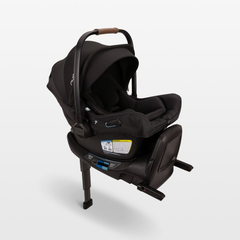 Nuna PIPA aire rx Caviar Black Reclining Infant Car Seat + PIPA RELX Base + Reviews | Crate & Kid... | Crate & Barrel