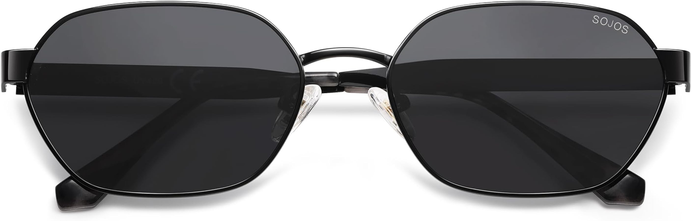 SOJOS Trendy Polarized Hexagon Sunglasses for Women Men, UV400 Retro Rectangle Shades SJ1238 | Amazon (US)