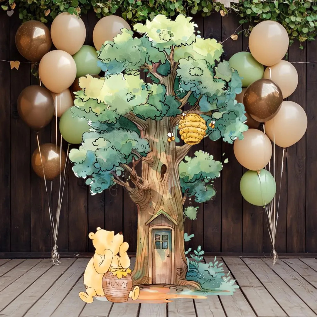 Classic Winnie the Pooh Cutout Decoration, Baby Shower Decor, Backdrop, Yard Sign, Honey Bear, Ba... | Etsy (US)