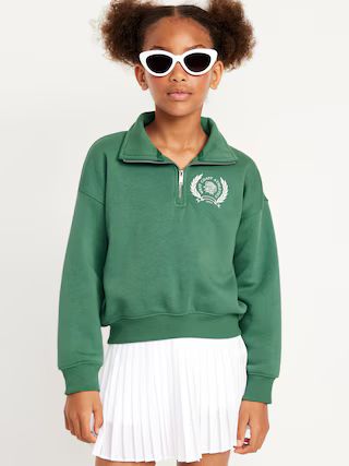 Long-Sleeve Quarter Zip Sweatshirt for Girls | Old Navy (US)