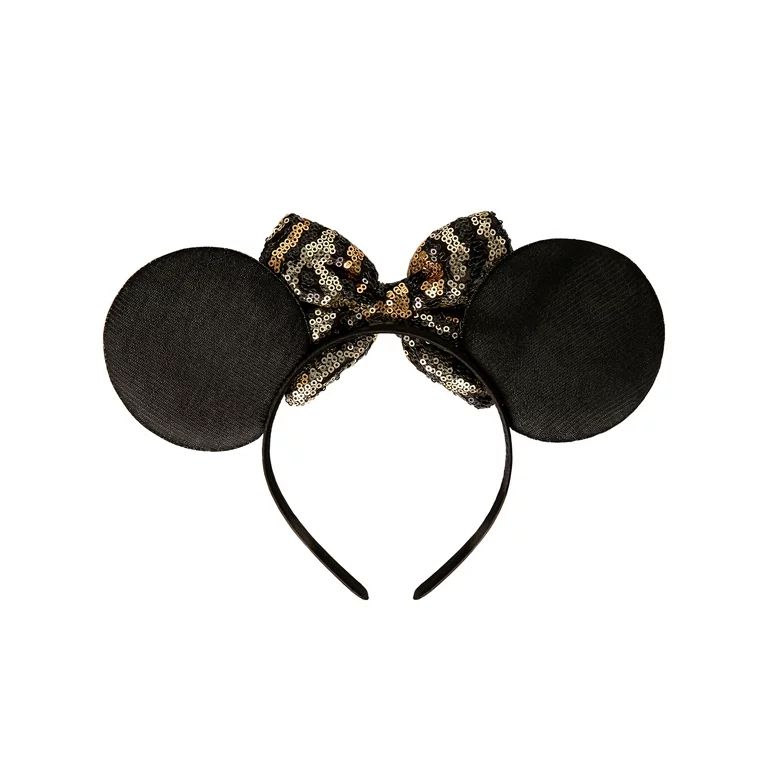 Disney Minnie Mouse Fashion Cheetah Sequin Bow Headband | Walmart (US)