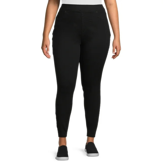 Terra & Sky Women's Plus Size High Rise Skinny Jegging | Walmart (US)