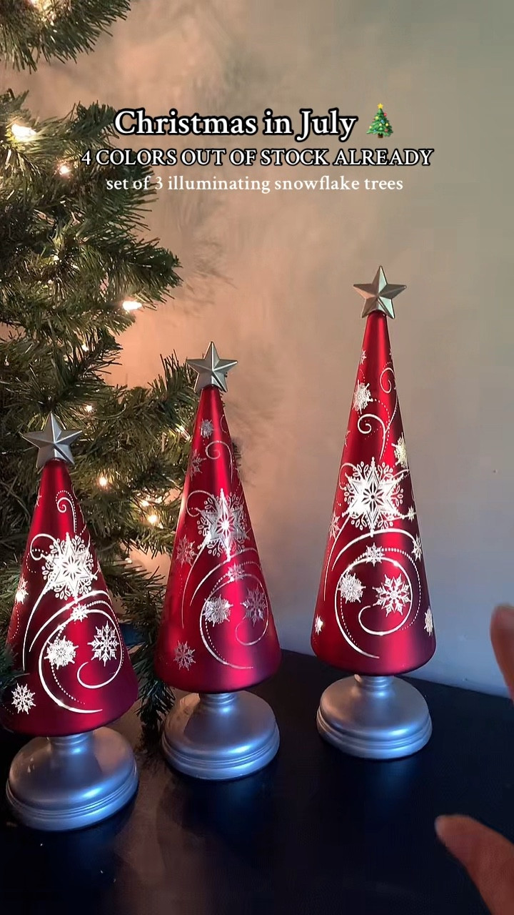 the prettiest illuminating snowflake Christmas trees I got them in 2 colors last year! #christmasinjuly #christmasdecor

#LTKHome #LTKSeasonal #LTKSaleAlert