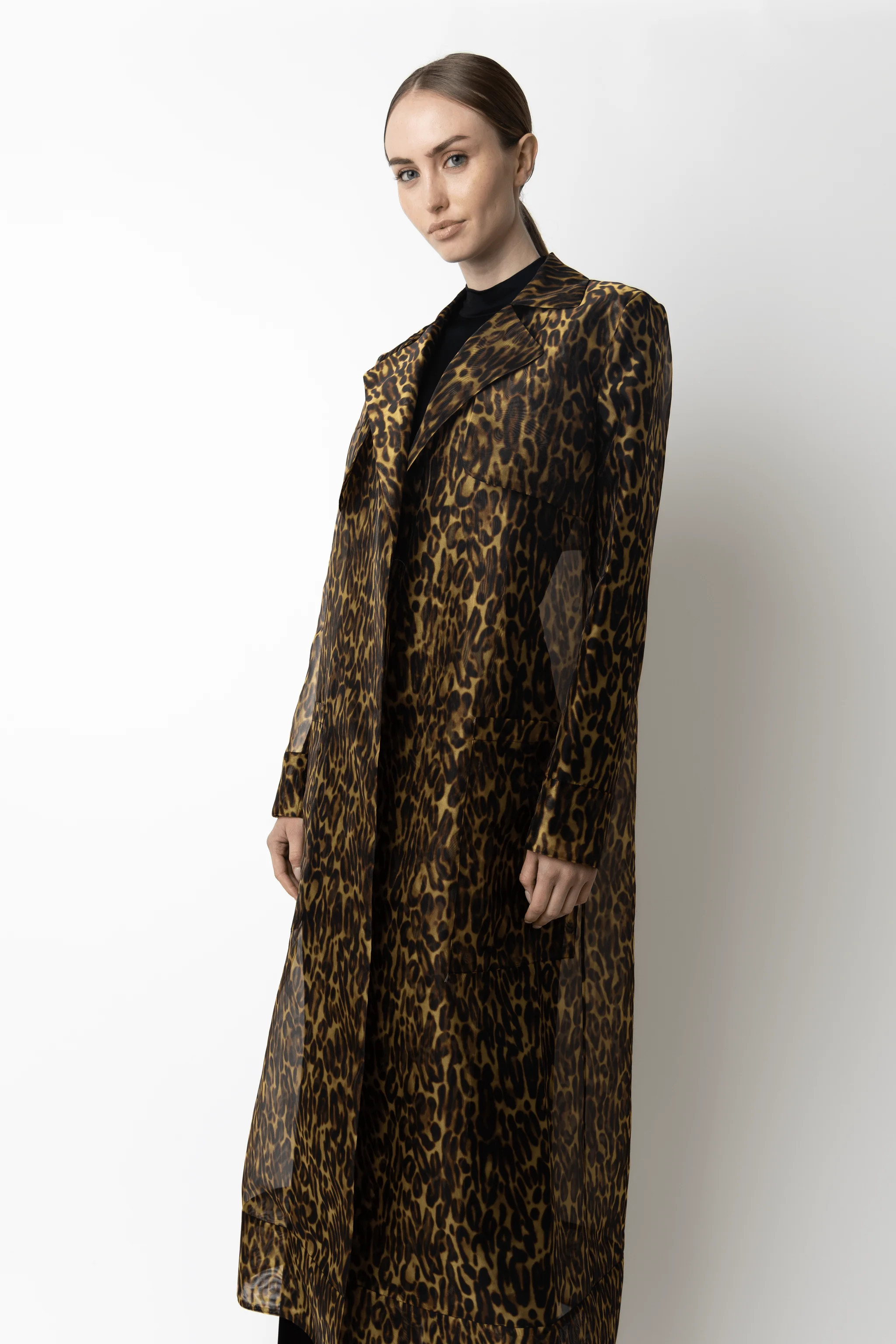 Leopard Organza Sheer Duster | Lapointe (US)