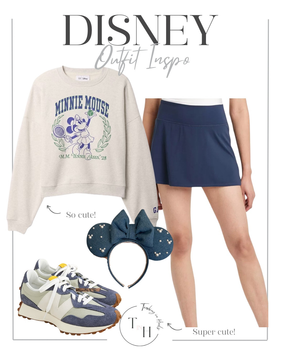 Minnie mouse sweatshirt  navy skort  navy and cream sneakers  minnie ears  disney ootd  disney world  disneyland  teacher style  teacher work style workwear  business casual  business office outfit  teacher ootd  teacherfit   ootd  shirt trendteacher  teacher outfits  teach


#LTKSeasonal #LTKSaleAlert #LTKFindsUnder50