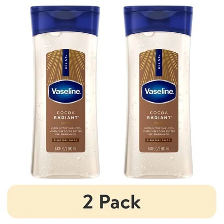 (2 pack) Vaseline Intensive Care Cocoa Radiant Body Gel Oil for Glowing Skin Made with 100% Pure Cocoa Butter + Replenishing Oils, 6.8 fl oz | Walmart (US)