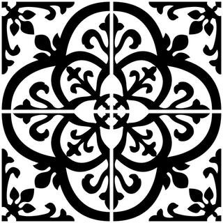 InHome Avignon 10 in. x 10 in. Black Peel and Stick Backsplash Tiles NH2956 - The Home Depot | The Home Depot