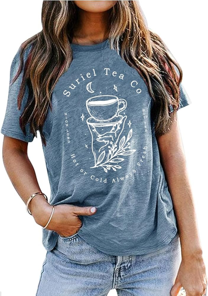 Acotar Velaris Shirt Women Night Court Gift T-Shirt City of Starlight Funny Graphic Tees Letter P... | Amazon (US)