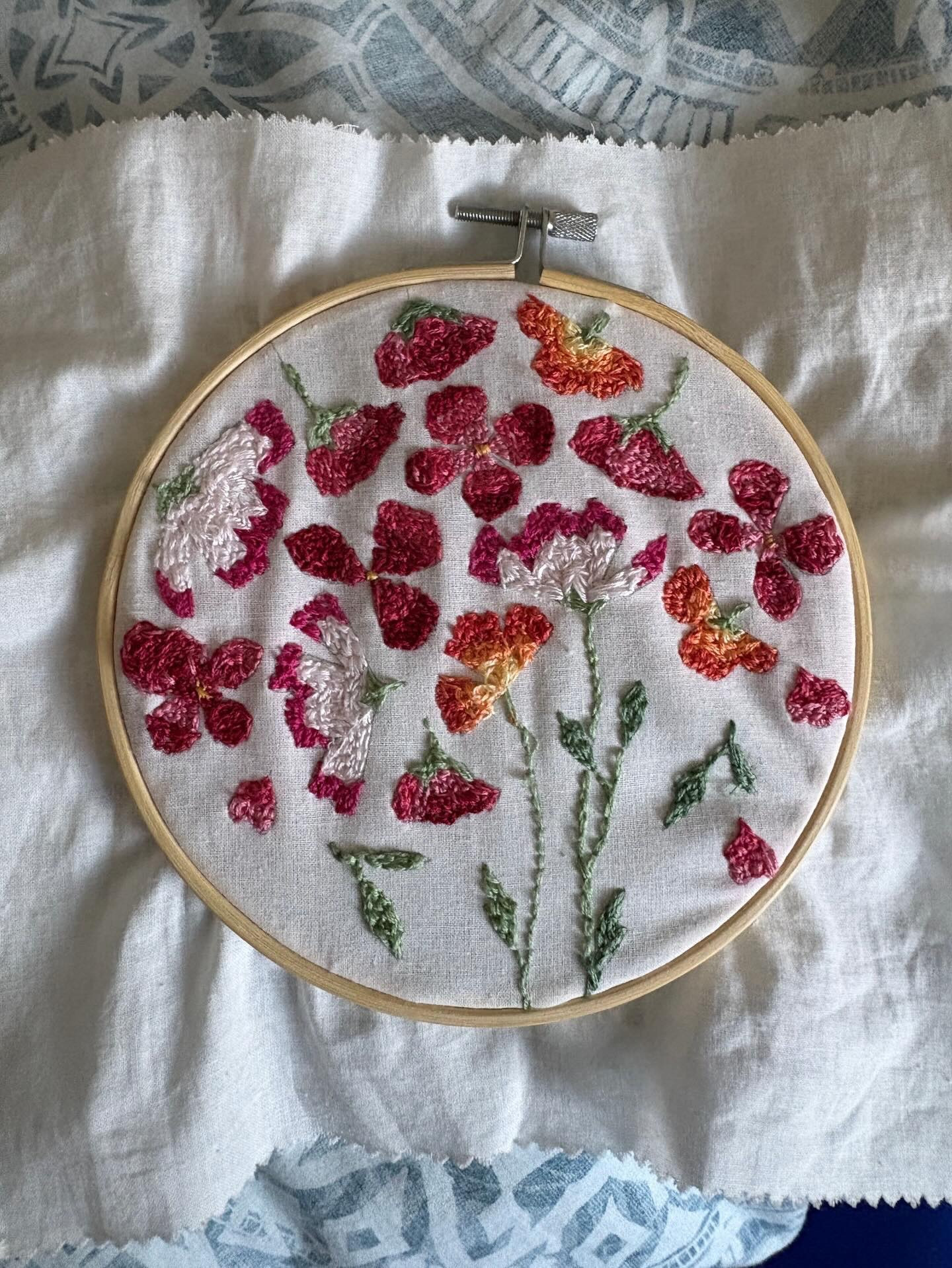🧵 Week 9 of 2026 Weekly 🧵

1️⃣ All done!! (Spring Peonies from #DMCEmbroidery 
2️⃣ trying something new (while doing IVIG)
3️⃣ Rheumatology appointment!
4️⃣ March in New England still means snow

⬛

I’m Kate, a chronic illness patient and advocate sharing what my life is like with 10+ chronic illnesses. Follow me for more and check out my blog at katethealmostgreat.com⁣⁣⁣⁣⁣⁣⁣⁣⁣⁣⁣⁣⁣.⁣⁣⁣⁣⁣⁣⁣

⬛

1️⃣ Looking at a completed embroidery project 
2️⃣ Looking at a table. A small in-progress cross-stitch project is on the left and an IV machine in a bag is on the right. Tubes are coming out of the bag and they go to under Kate’s shirt.
3️⃣ Kate takes a selfie in a doctor’s office. She’s a redheaded white woman wearing a green sweat-shirt, lilac mask, and green glasses.
4️⃣ Looking at train tracks and buildings on the other side of them from a sidewalk. It’s snowing. 

#ChronicallyIll #RheumatoidArthritis #Fibromyalgia #NewEngland