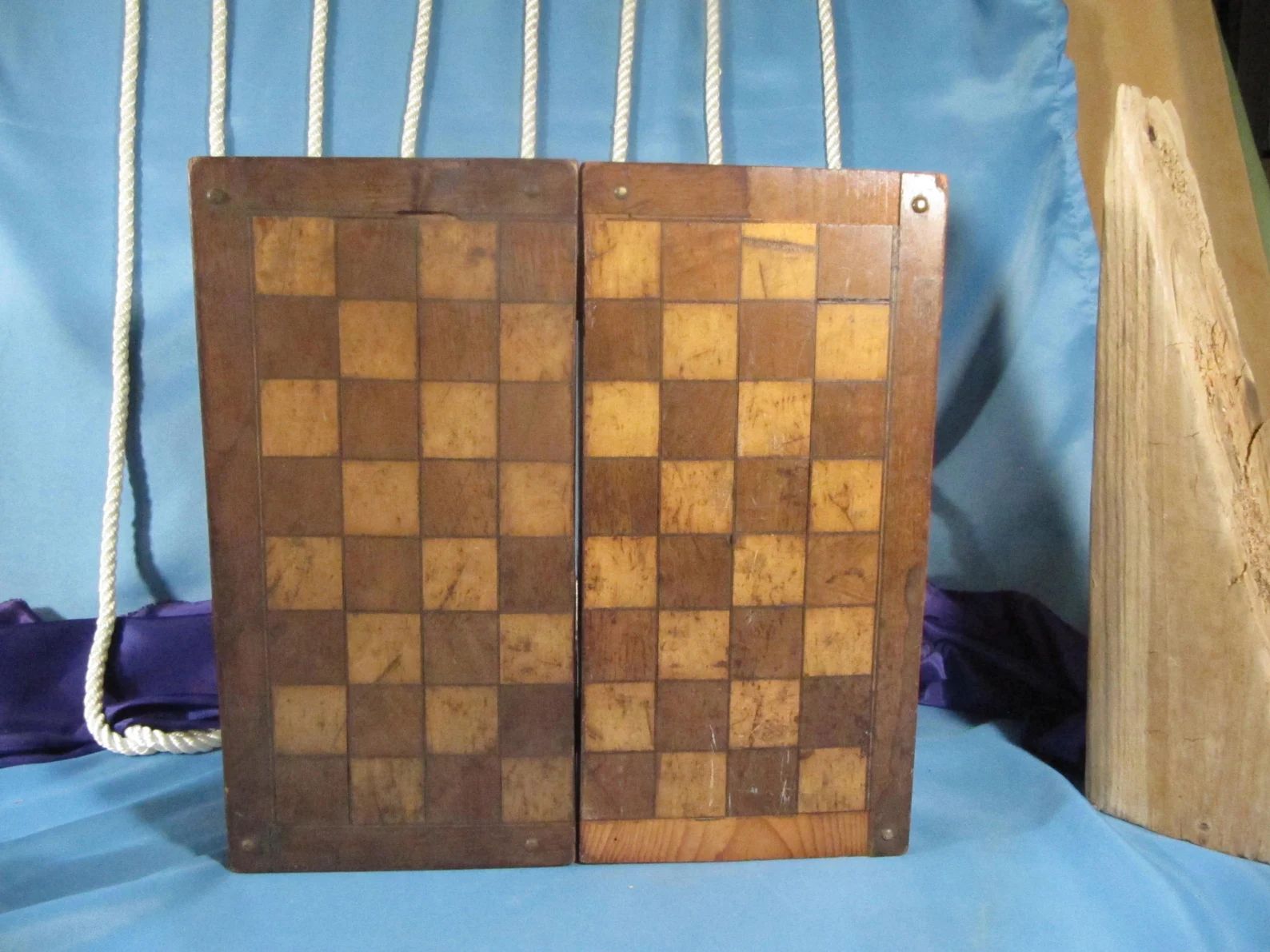 ANTIQUE BACKGAMMON CHECKERS Board, folding all wood vintage checker board and backgammon set, rus... | Etsy (US)