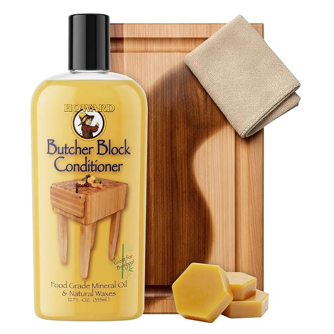 Howard Products Butcher Block Conditioner and Food Grade Mineral Oil for Wood Cutting Boards, 12 ... | Amazon (US)