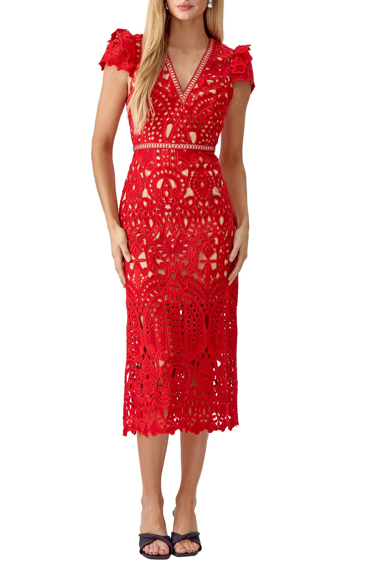 Lace Midi Dress | Nordstrom