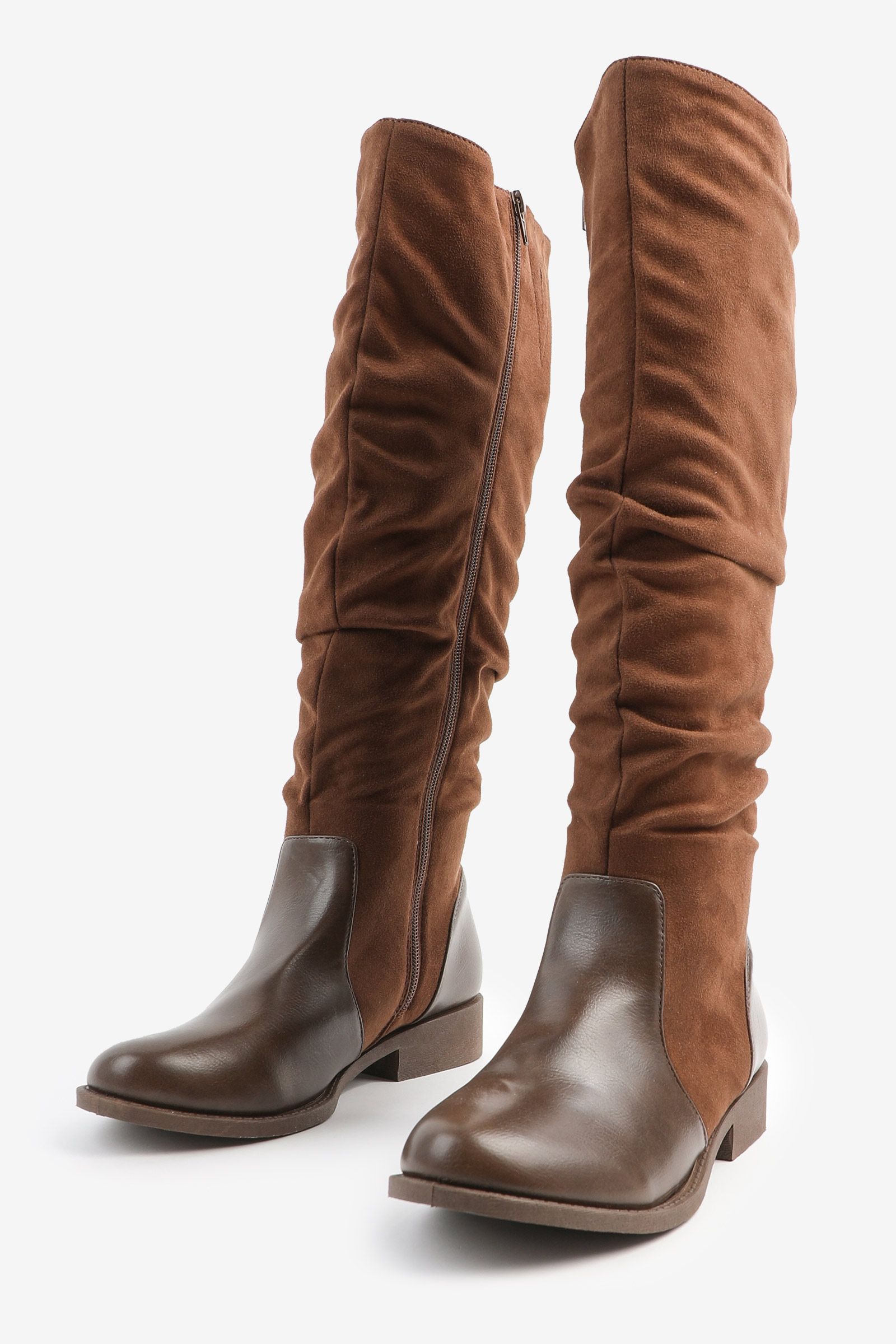 Ruched Faux Suede Tall Boots | Ardene