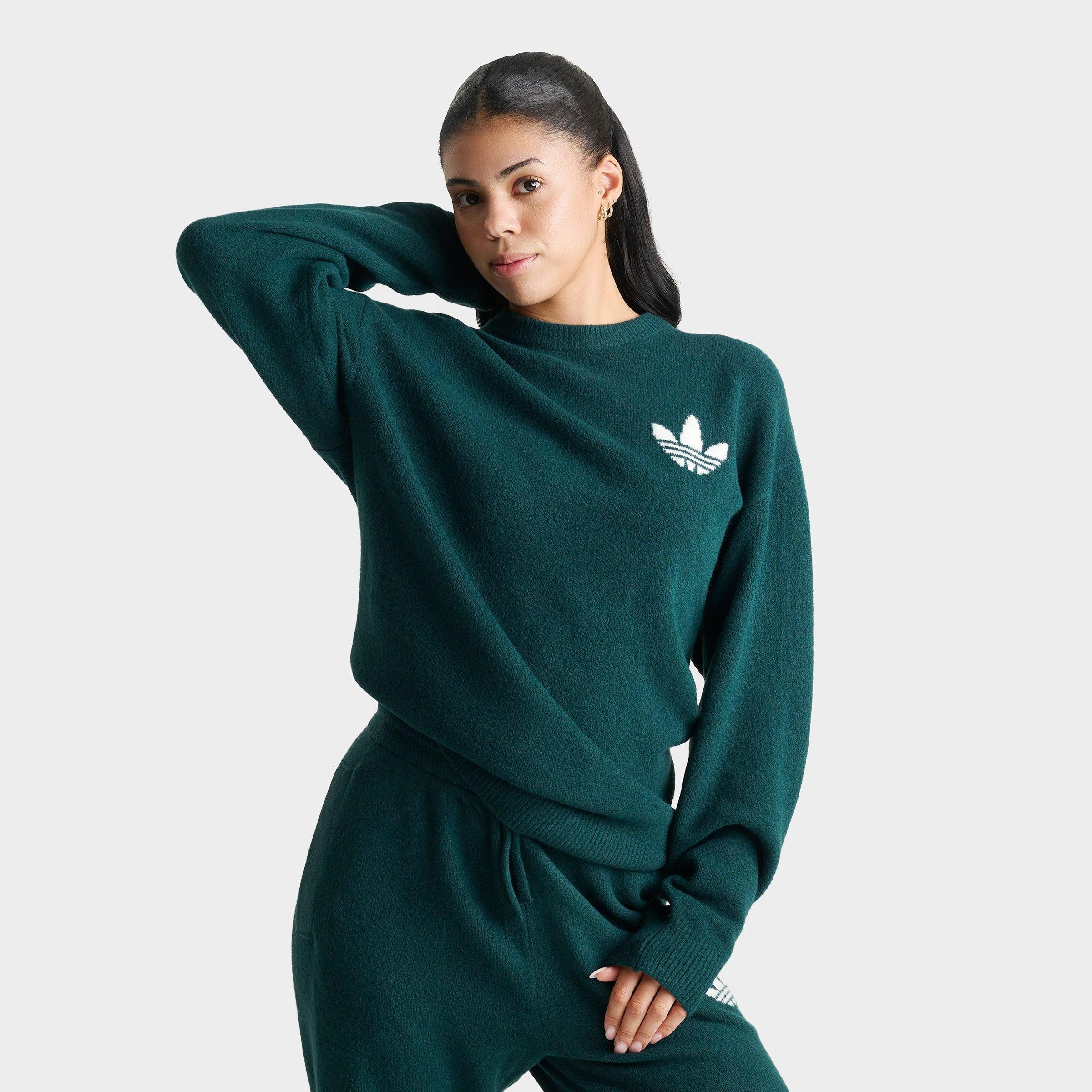 adidas Women's Originals Athletic Dept. Knitted Sweater in Aurora Ivy Size: XS | Finish Line (US)