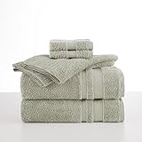 Martex 6 Piece Supima Luxe Towel Set, Celadon | Amazon (US)