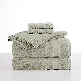 Martex 6 Piece Supima Luxe Towel Set, Celadon | Amazon (US)