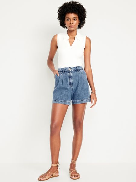 Extra High-Waisted Taylor Trouser Shorts -- 5-inch inseam | Old Navy (US)