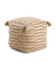 18x18 Textured Pouf | TJ Maxx