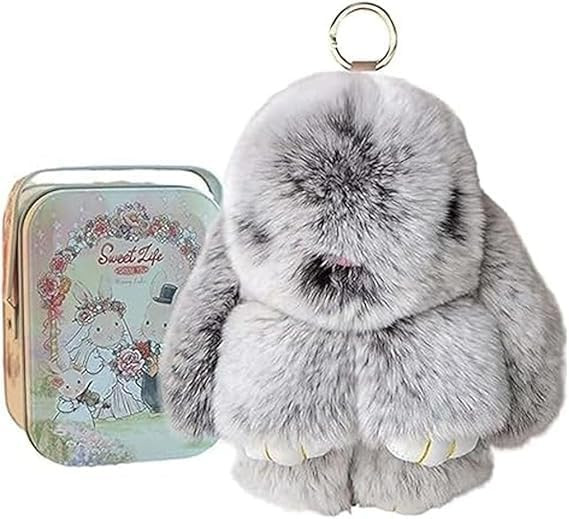 Bunnylulu Keychain with Box, BunnyCute Plush Key chain, Adorable Charm for Phones Bags | Amazon (US)