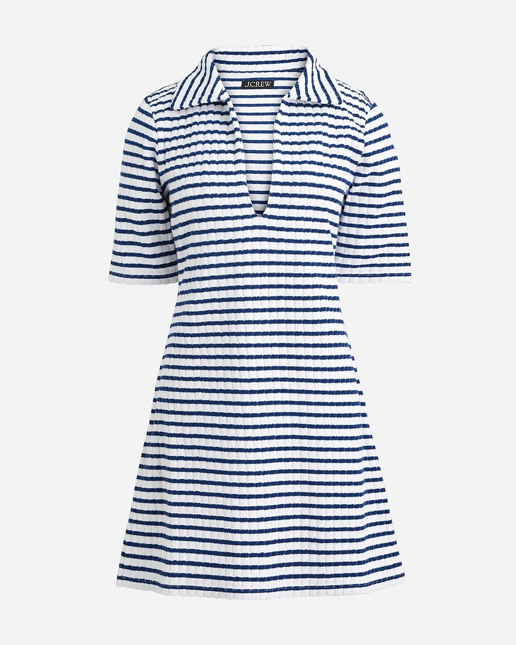 Polo mini dress in striped towel terry | J. Crew US