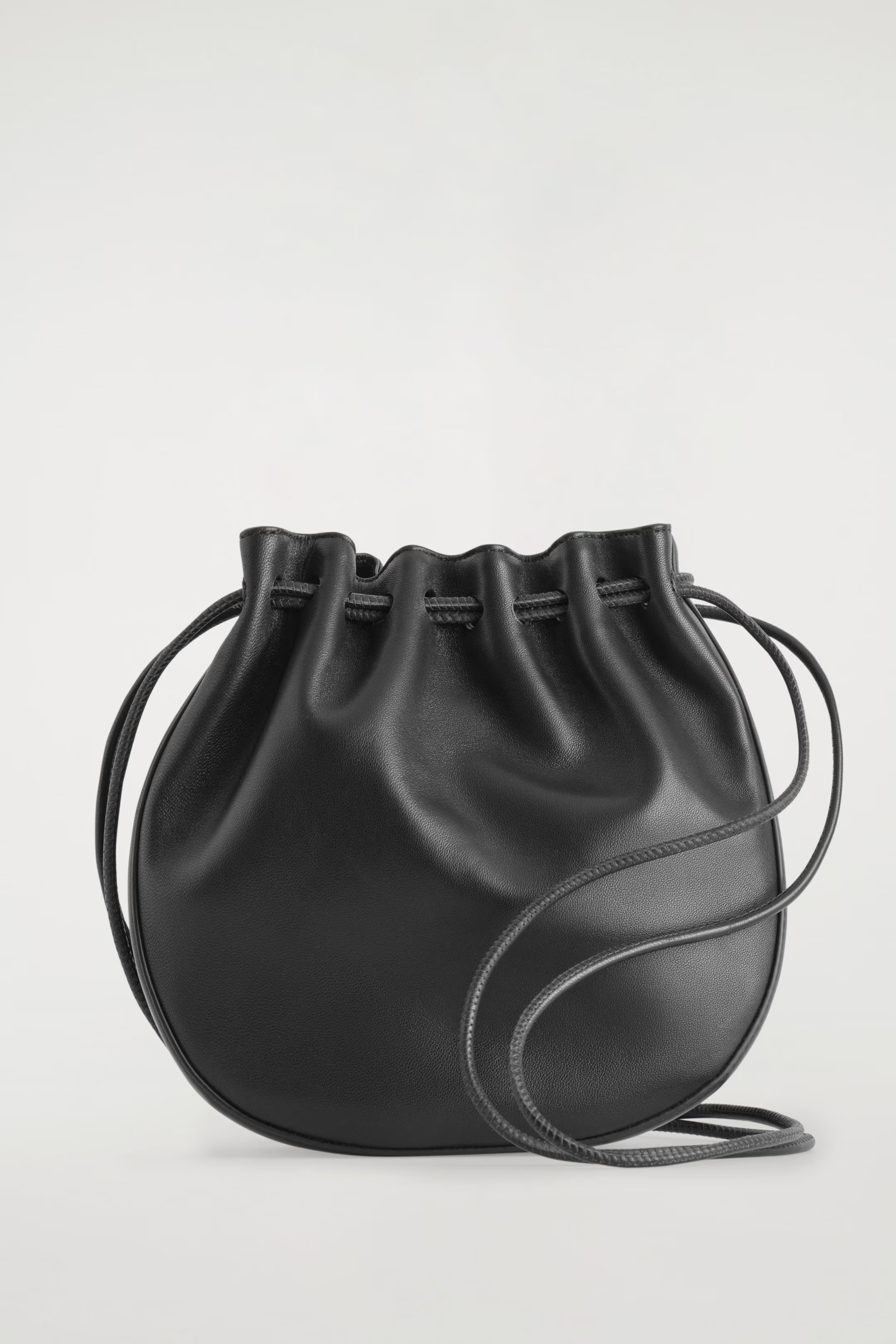GATHERED POUCH BAG - LEATHER - BLACK | COS GB | COS UK
