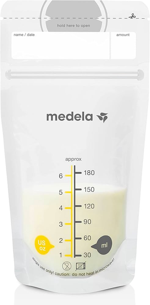 Medela Breast Milk Storage Bags, 100 Count, Ready to Use Breastmilk Bags for Breastfeeding, Self ... | Amazon (US)