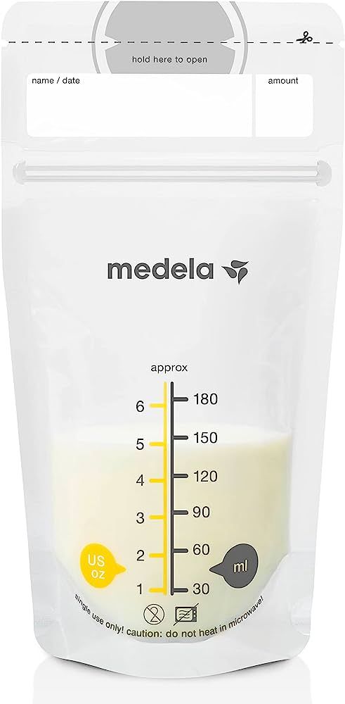 Medela Breast Milk Storage Bags, 100 Count, Ready to Use Breastmilk Bags for Breastfeeding, Self ... | Amazon (US)