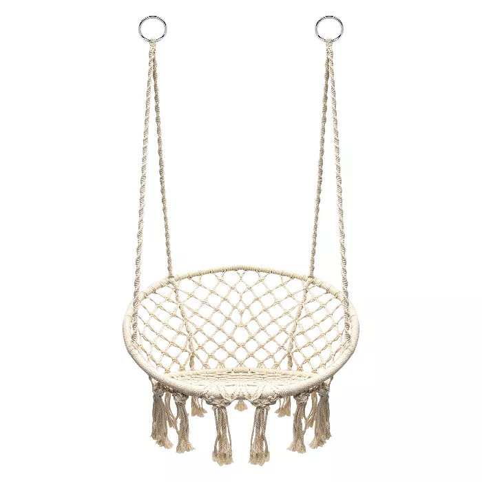 Hanging Rope Chair Off White - Sorbus | Target