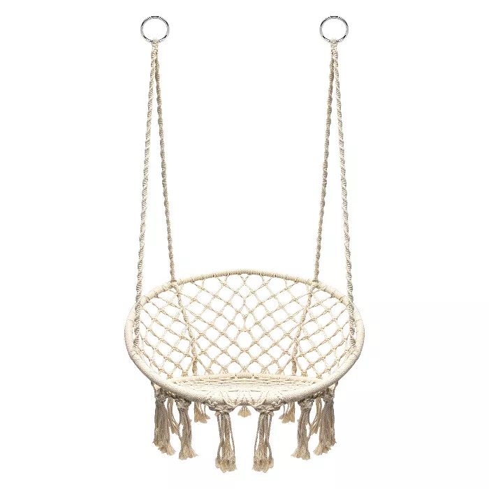 Hanging Rope Chair Off White - Sorbus | Target