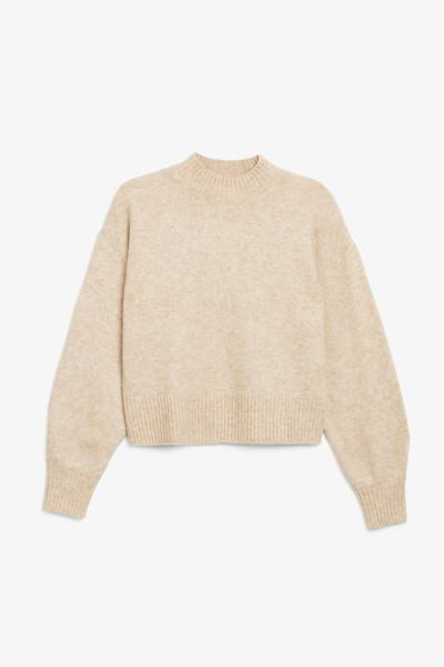 Strickpullover mit Rollkragen - Beige meliert - Ladies | H&M AT | H&M (DE, AT, CH, NL, FI)
