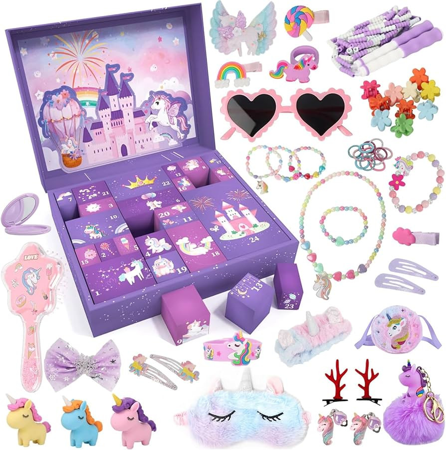 Advent Calendar 2025 Girls - Unicorn Gifts for Girl 24 Days Xmas Count Down Box, Countdown Calend... | Amazon (US)