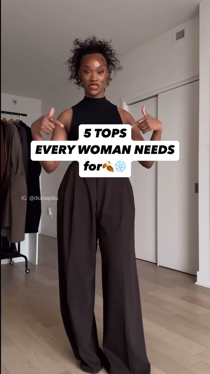 How many of these do you own atm??🙊
•
Want to UPGRADE YOUR PERSONAL STYLE? - Link’s in my BIO (first link on the list)❤️

All TOPS are linked on my LTK (link in bio)🫰🏾🥰
•
•
•
•
•
#wintertrends #womenstops #womensoutfitideas #womensoutfits #outfitinspiration #outfitideas4you #classyoutfits #simpleootd #fall2024 #autumn2024 
#fashionstylingtips #ootdinspiration #womenstop #stylingvideo #outfitvideo #cleanoutfit #minimaliststyle #classywoman #falloutfitideas