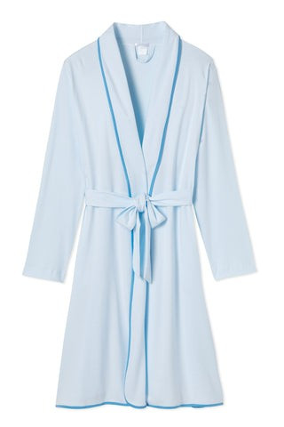 Pima Robe in Atlantic | LAKE Pajamas