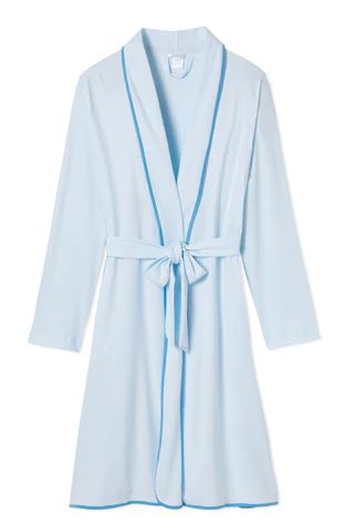 Pima Robe in Atlantic | LAKE Pajamas