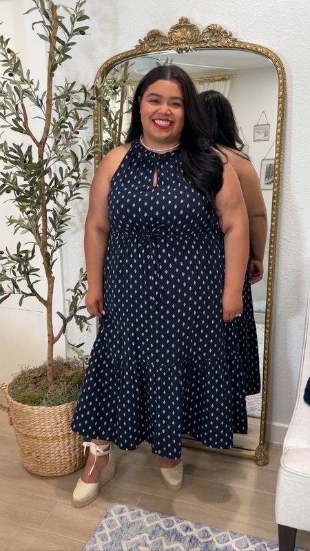 navy dress from Walmart is going to be a summer dress favorite for me! It would also be great to wear for the 4th of July! I’m wearing an XXL but could’ve also worn an XL. It ties at the waist and has pockets! Pair it with a blazer and pumps for a gorgeous summer workwear look. 

#LTKPlusSize #LTKxWalmart #LTKMidsize