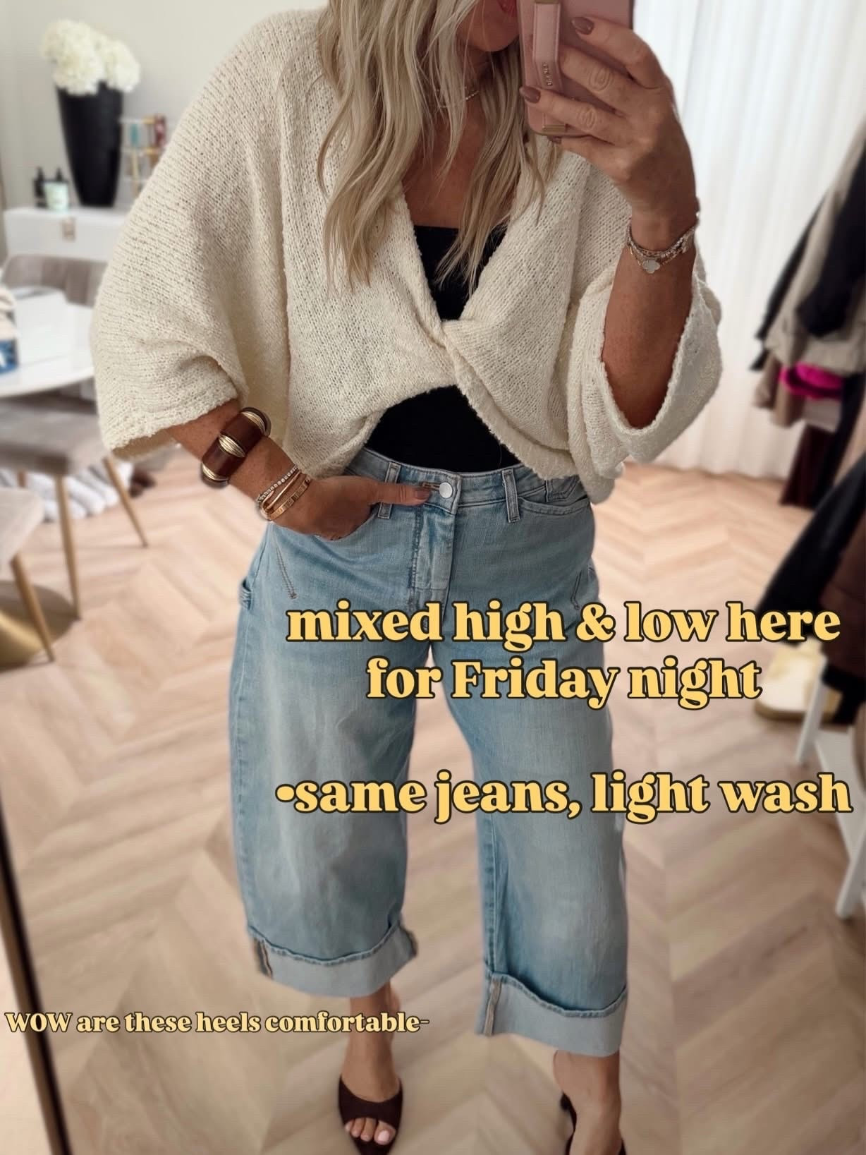 OOTN! Amazon + these fave jeans! 
Heels are SO comfy wow! Highly rec!

Date night. Fall style. Summer style. Denim.

#LTKgrwm #LTKSeasonal #LTKSaleAlert