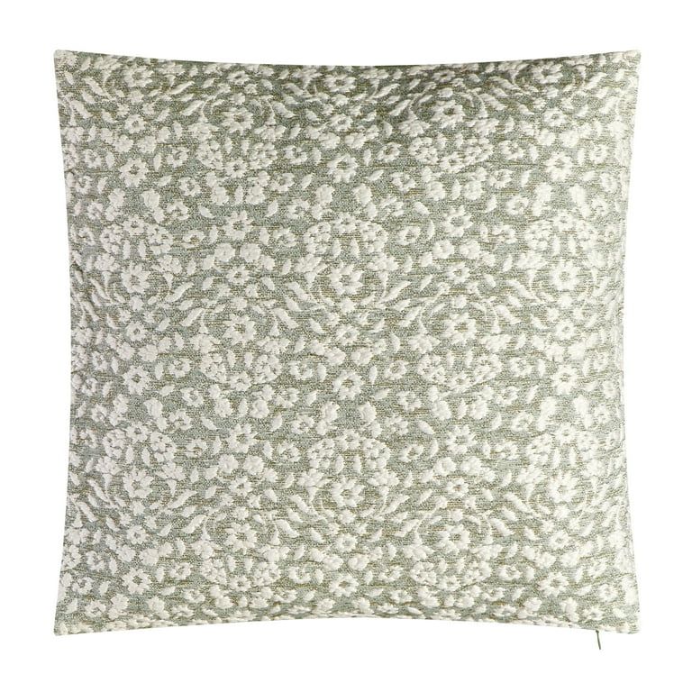 Better Homes & Garden 20" x 20" Burned Blooms Decorative Pillow, Green | Walmart (US)