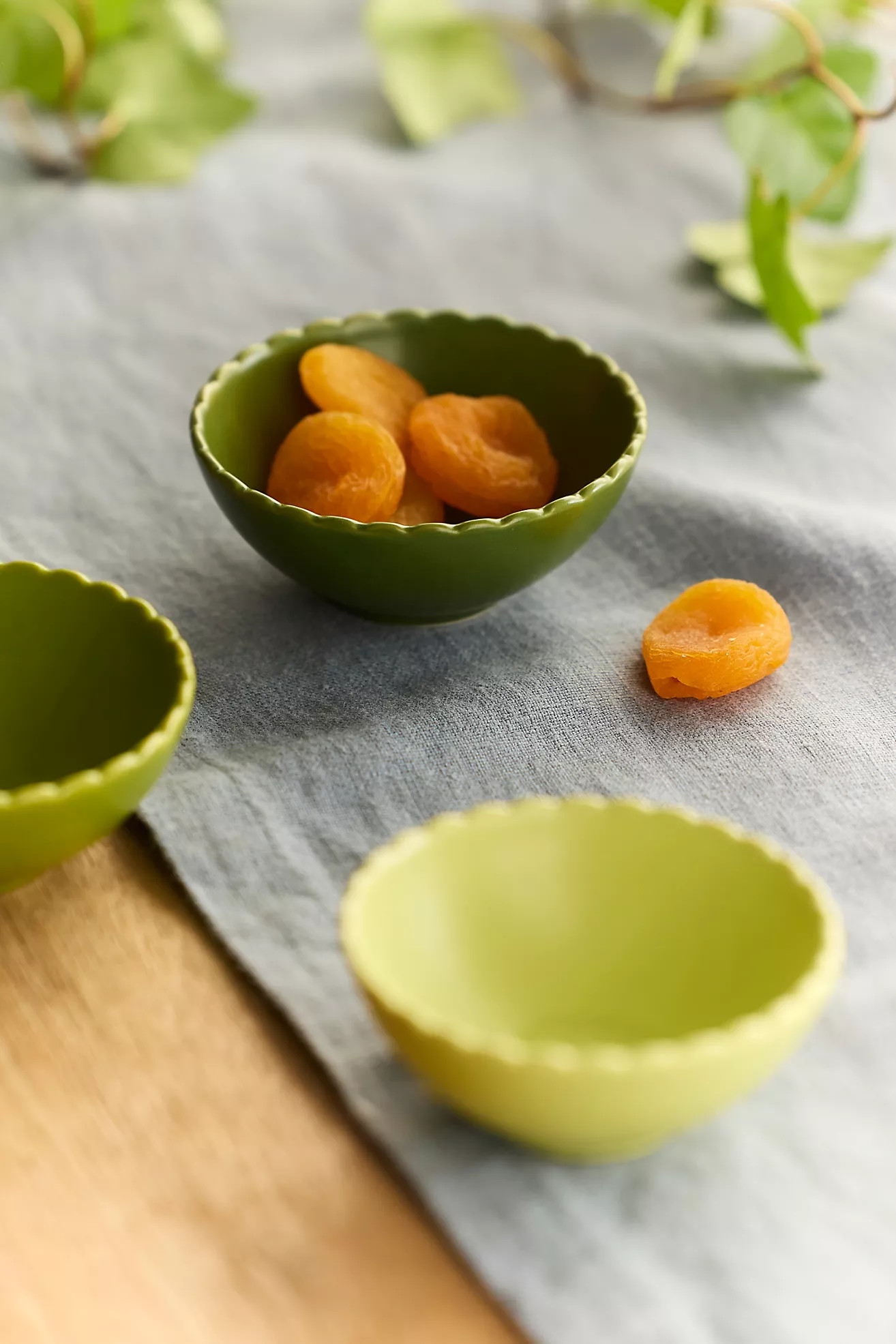 Scalloped Ceramic Pinch Bowls, Set of 3 | Anthropologie (US)