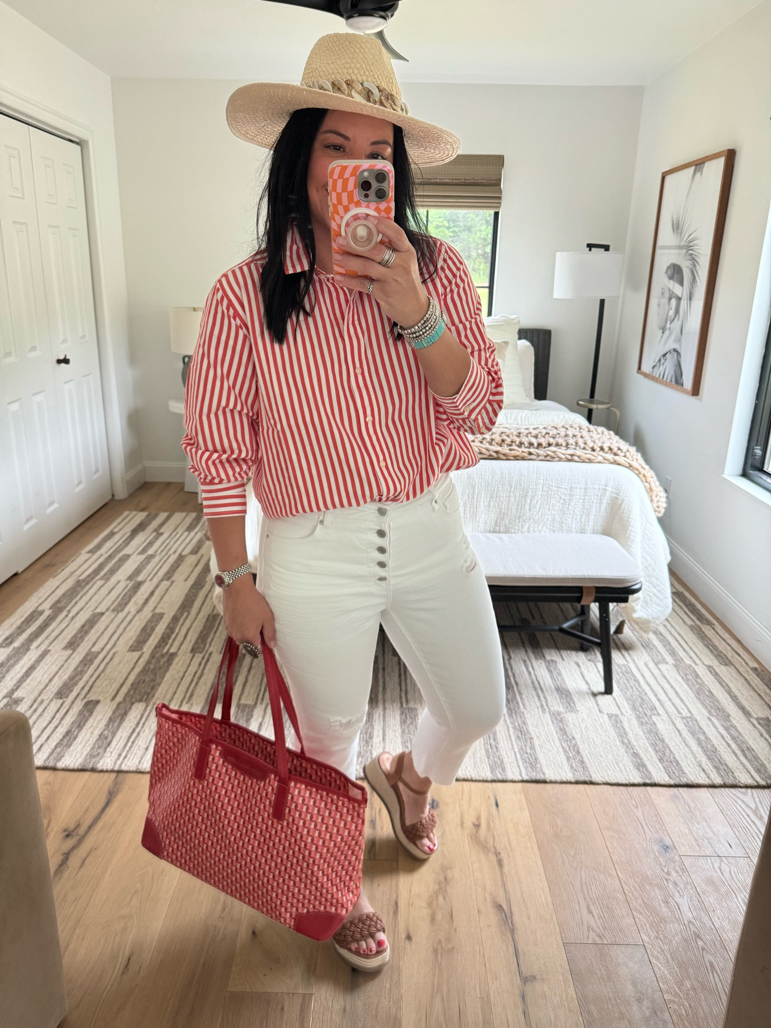 Top size medium, jeans size 10 (size up if you are between sizes), shoes fit tts  

#LTKOver40 #LTKMidsize #LTKFindsUnder50