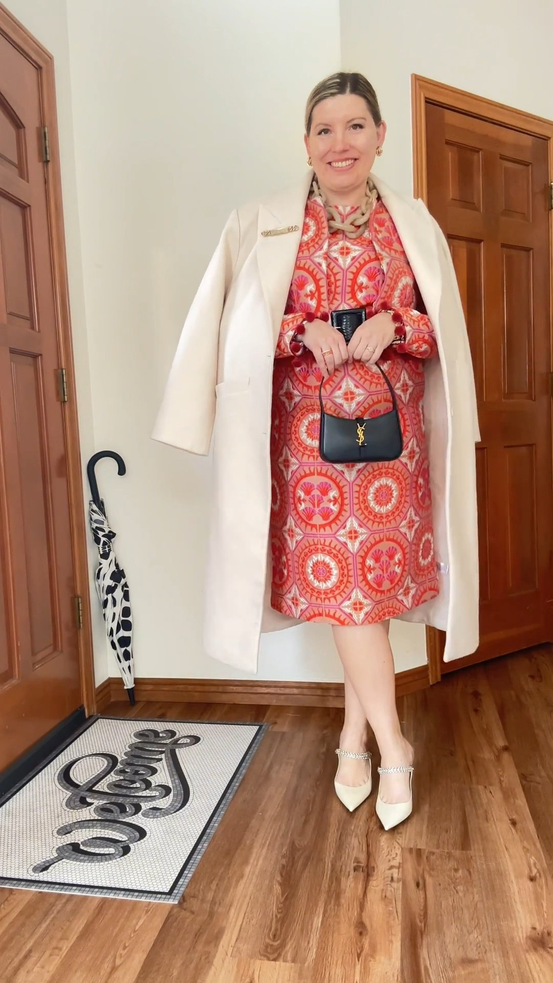 Off the Wall(paper)  - Look 2
A curated style series

I have missed out on buying a lot of the items at the top of my wishlist….
And then I found them later secondhand! There are only a handful of pieces that I have not been able to find (yet!) If you are hoping to level up your wardrobe to include more pieces that you truly love but don’t have the funds to buy those items direct from the store, do not give up! I found this dress and jacket set on the real real for over 50% off of retail and these shoes were about 70% off second hand but never worn. Narrow down a list of items that you want and search occasionally - the resale market is still very saturated and with some patience you’ll start to acquire the items you’ll keep long-term. Wear what you love - don’t settle.

Off The Wall(paper) is a celebration of one of my favorite styling hacks: MATCH EVERYTHING. I get outsized amounts of joy from a couple of funny things: 1. Lining things up (yes, literally) and 2. Finding things that match and then LINING THEM UP. This is that desire embodied in a capsule series. 

Dress & Jacket - La DoubleJ 
Coat - Lioness
Shoes -Jimmy Choo
Bag - YSL
Belt - Carolina Herrera 
Earrings - Oscar de la Renta
Necklace - Tuckernuck (piper k)
Bracelet - Lilly Pulitzer
Rings -Rocksbox



#LTKootd #LTKspring #LTKSeasonal