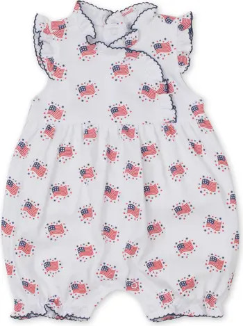 Flag Ruffle Pima Cotton Romper | Nordstrom