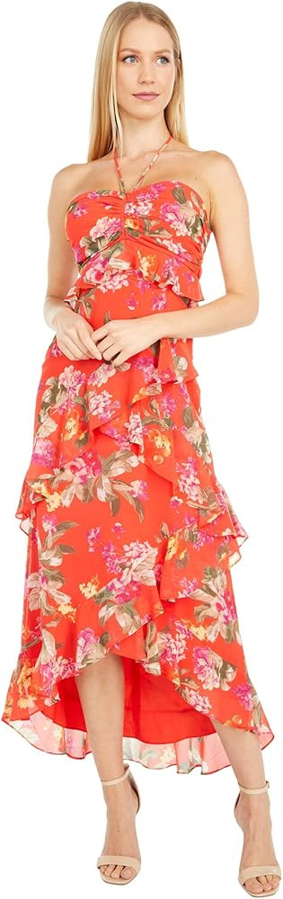 WAYF Zander Tiered Halter Midi Dress | Amazon (US)