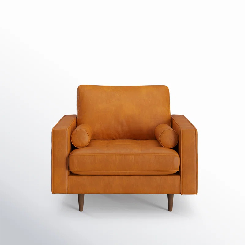 Geo Genuine Leather Armchair | AllModern